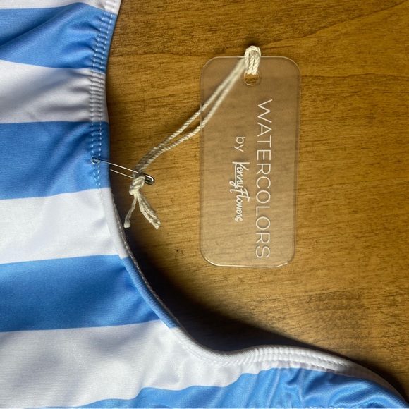 Kenny Flowers Blue and White Striped One Piece - Picture 5 of 6